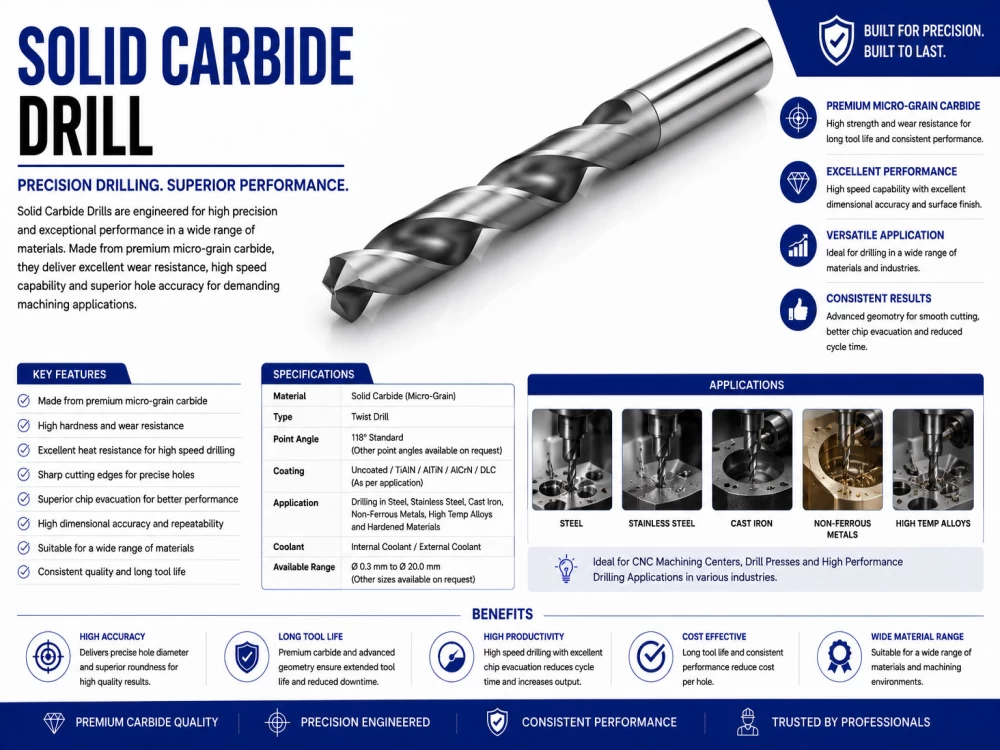 SOLID CARBIDE CENTRE DRILLS